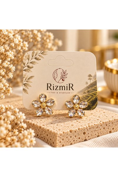 rizmir أقراط ديزي حجر الراين