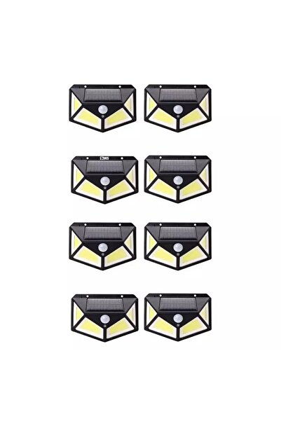 SIKS Pack of 8 Solar Charging Lamps, Motion Sensor, 3 Lighting Modes, 100 LED...
