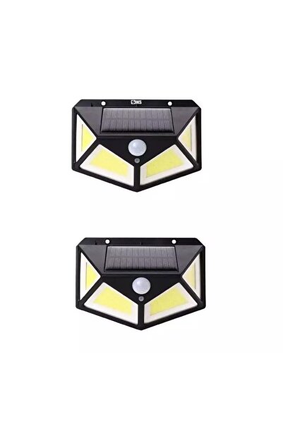 SIKS Set de 2 lămpi solare, cu senzor de mișcare, 3 moduri de iluminare, 100 ...