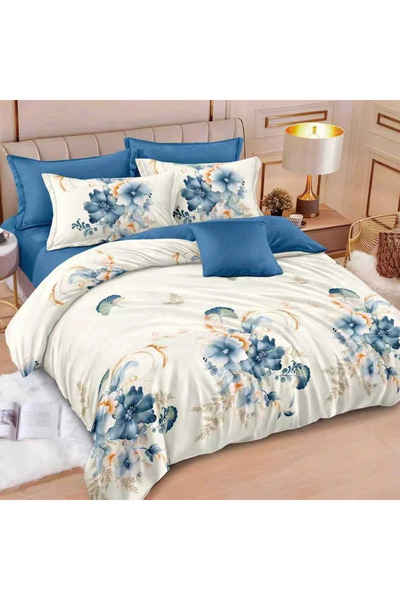 decorami Σετ σεντονιών για διπλό κρεβάτι με ελαστικό υλικό, Finet, 6 τεμαχίων...