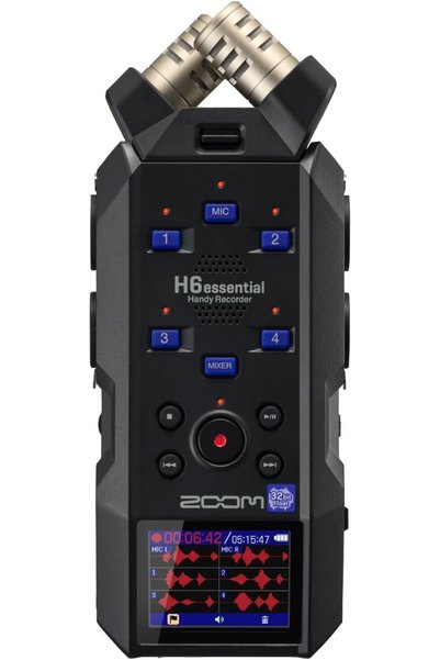 Zoom H6essential مع نظام 32 بت، دعم التوافق، مسجل محمول بـ 6 مسارات، ميكروفون...