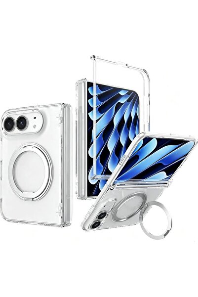 GENERAL for iPhone Duo Case with 360 Spin Magnetic Stand Clear