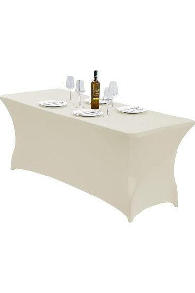 Arabest Spandex Tablecloth, 6FT Table Cover Rectangular Stretch Table Cloth T...