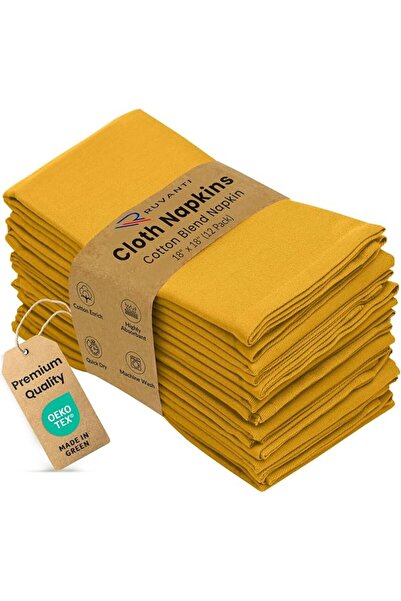 RUVANTI Rovante 12 Pieces of Dinner Napkin 18X18, Soft Comfortable and Reusab...