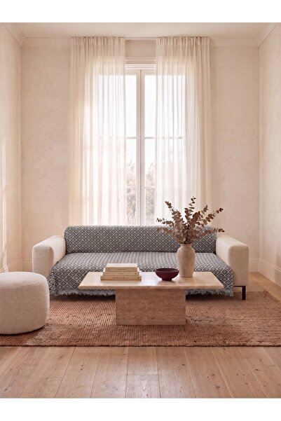 rellhome Baklava Patterned Non-Slip Cotton Sofa Cover & Sofa Throw & Multi-Pu...