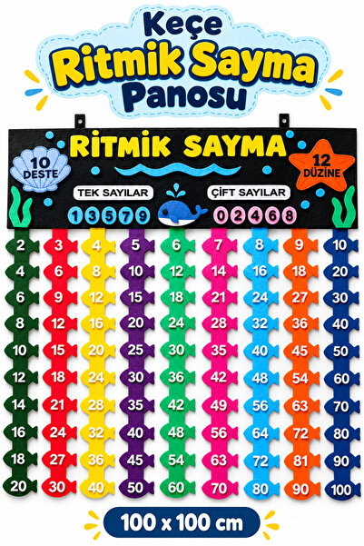 Aydede Oyunevi Rhythmic Counting Felt Board Fishy Giant Board Primary School ...