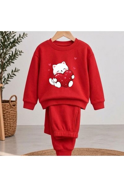 playwear Team Sweatshirt Kalpcik Bear Printed Girls' and Boys' Crew Neck Swea...