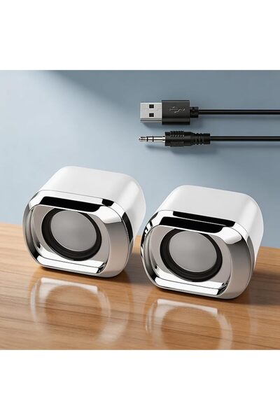 LOOPITYS Computer Speakers, USB Powered Desktop Stereo Speakers with 3.5mm Au...