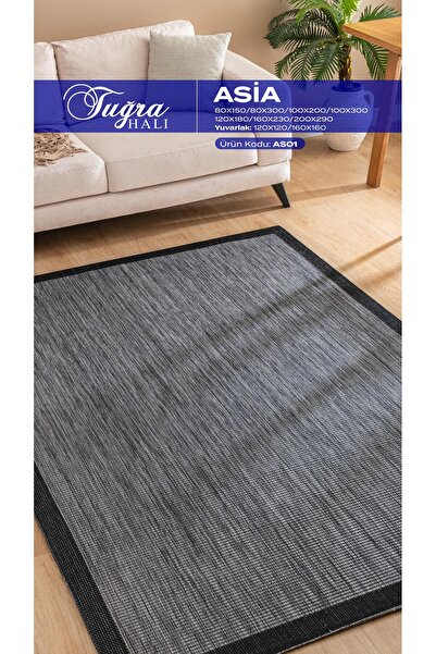 Tuğra Halı Asia Sisal Kilim AS01 Desenli Kaymaz Taban