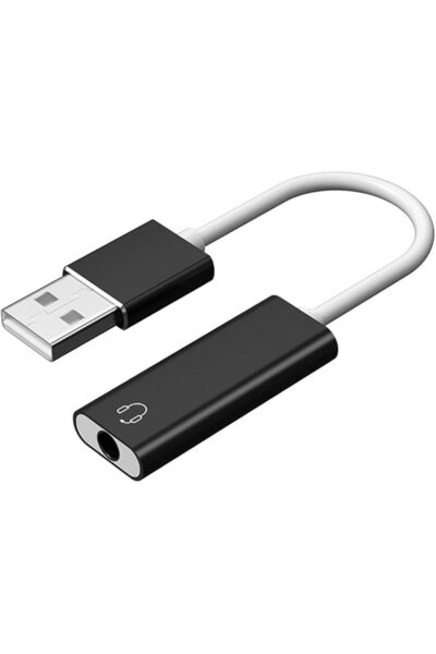 HASTHIP ®   بطاقة صوت USB من MOSWAG، محول USB إلى مقبس سماعة رأس 3.5 ملم، محو...