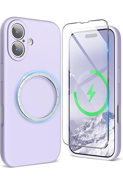 SURPHY غطاء سيليكون مغناطيسي لهاتف آيفون 17، متوافق مع MagSafe، مع حماية للكا...