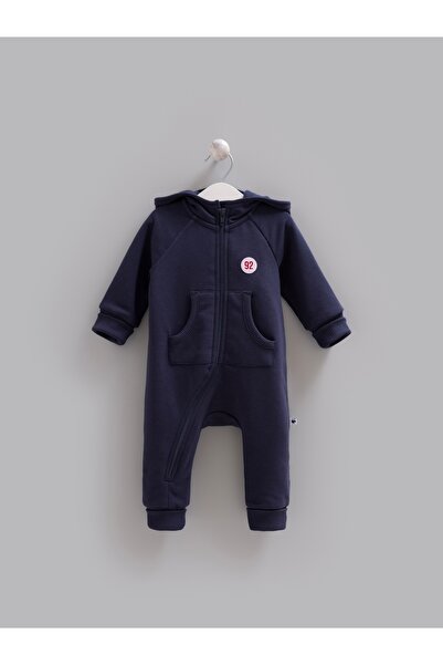 Caramell 3 Thread Baby Boy Overalls Cotton Cross Zipper Winter Overalls
