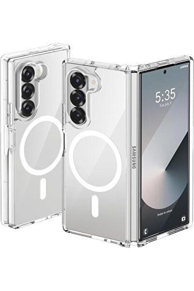 GENERAL for Samsung Galaxy Z Fold 6 Case, Magnetic Clear Military Grade Drop ...