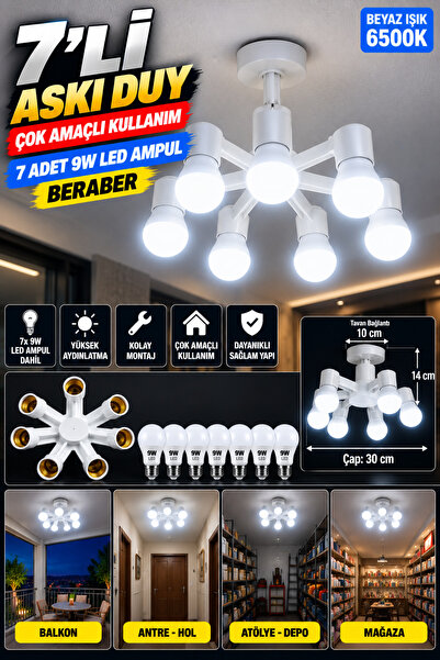 7 li duy 7 adet 9w ampül