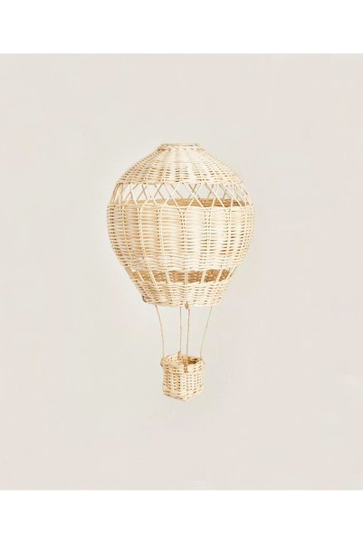 rattam Balon Avize Bebek Odası Avizesi Doğal Rattan El Papımı