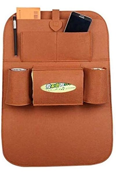 Other Leather Car Seat Travel Storage Hanging Organizer Holder with Pockets