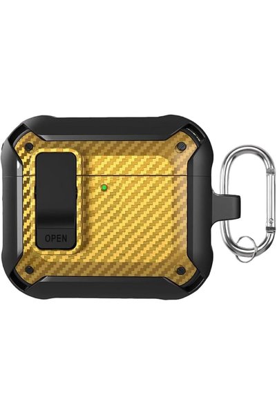 Noor Spark حافظة آمنة متوافقة مع حافظة AirPods 4، مصنوعة من مادة TPU الصلبة ا...