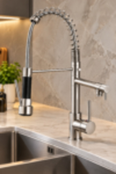 SANITEXPERT Sanit D0095 Professional Kitchen Faucet, flexible shower, double ...