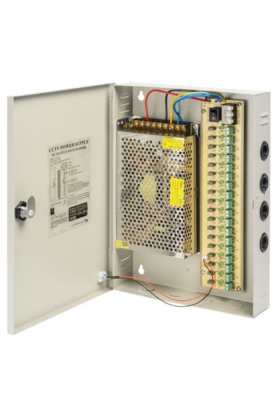 NO BRAND Αυτόνομο τροφοδοτικό 12V/20A, 18 Κανάλια, Σε μεταλλικό κουτί, Γκρι -...