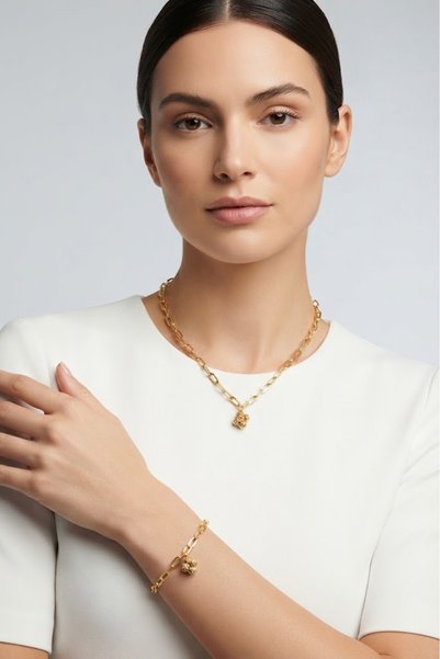 Örme kolye bileklik set