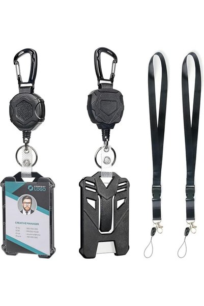 TERRIFI Heavy Duty Retractable Badge Reel, Breakaway Lanyard ID Card Holder w...