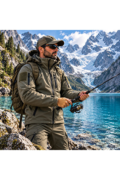 special Tactical Taktik Su ve Rüzgar Geçirmez Softshell Kamuflaj Mont Outdoor...