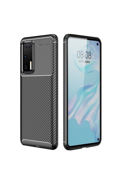 XGSM Husă pentru Huawei P40, Carbon Gel, neagră