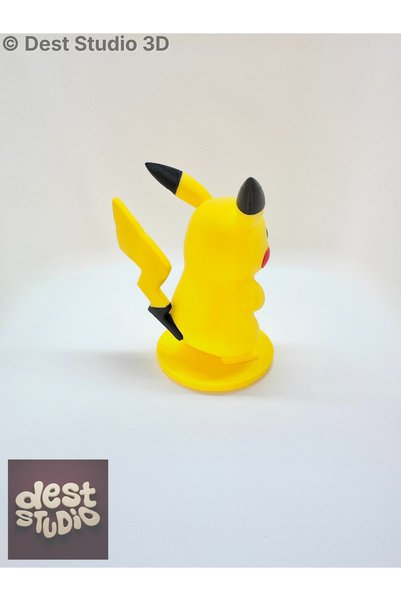 Dest Studio 3D Pikachu Pokemon Figürü (10 cm)