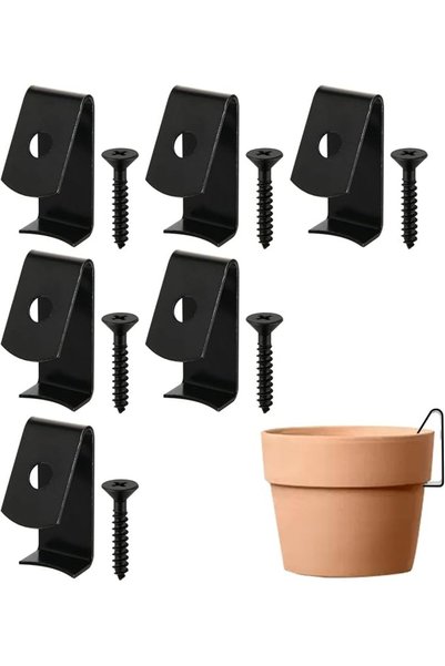 TERRIFI Terracotta Pot Hangers, Flower Clips, Holds 5" to 8" Standard Terra C...