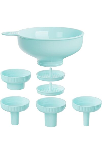 KASTWAVE Plastic Kitchen Funnel Set of 7, Wide Mouth Versatile Funnel, Cannin...