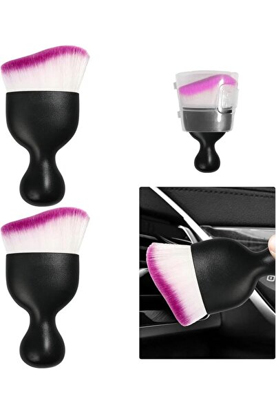 GENERAL Ziciner Car Detailing Brush, Curved Soft Bristles Auto Removal Dust C...