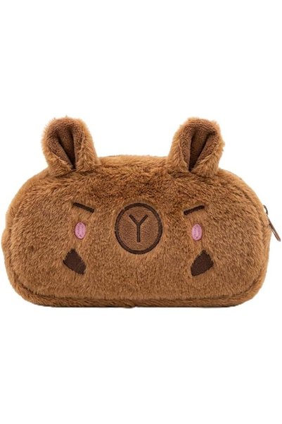 TERRIFI Capybara Plush Pencil Case for Kids and Students, Large Capacity, Cre...