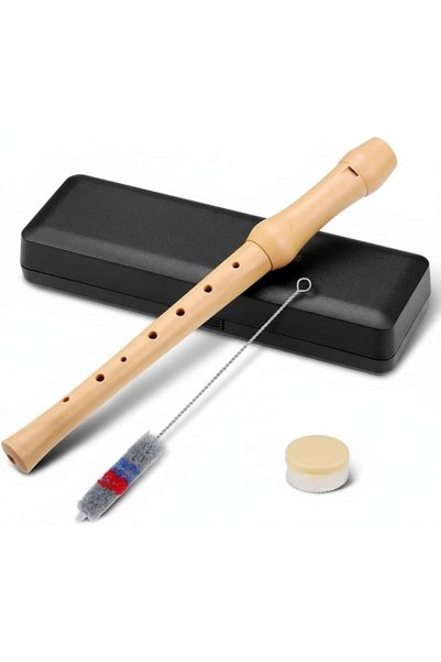 KASTWAVE Wooden Recorder Gift Set, Soprano Descant Recorder, German Style Exq...