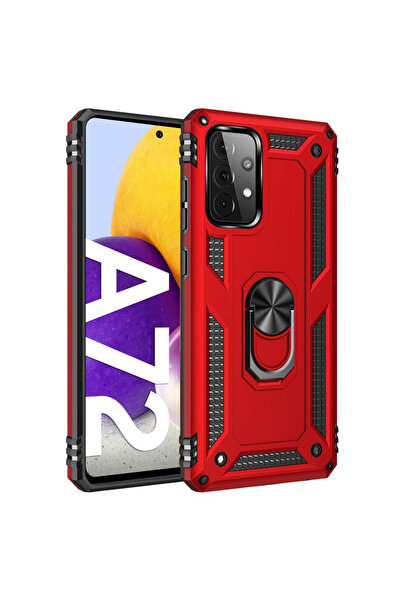 ERBORD Husă blindată pentru Samsung Galaxy A72 5G, Nox Case Ring, roșu