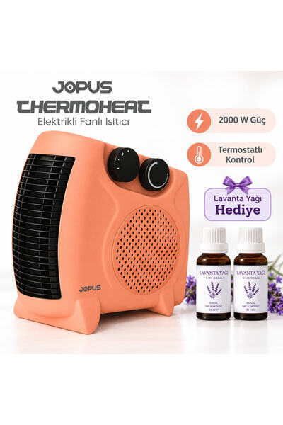 Jopus 2000 W Turuncu Termostatlı Fanlı Isıtıcı Lavanta Yağı Hediye