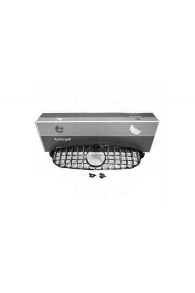 ESEN SKV Gril radiator GTR, argintiu, cu loc pentru cameră, Mercedes Clasa C ...