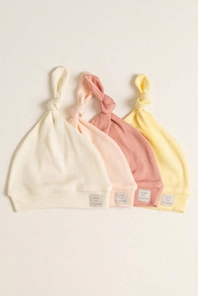 LOGO AKSESUAR Unisex Baby 100% Cotton Interlock Knotted with My Friends Beani...