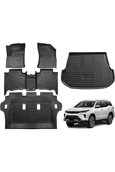 Generic Floor Mats Fit for Toyota Fortuner 2016–2026 – All-Weather TPE Waterp...