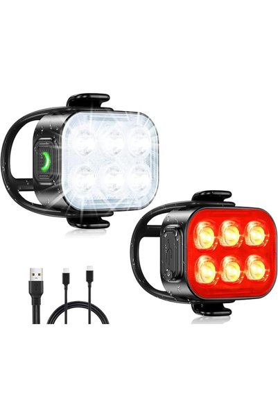 GENERAL أضواء دراجة LED من DL&3UP للقيادة الليلية قابلة لإعادة الشحن عبر USB ...