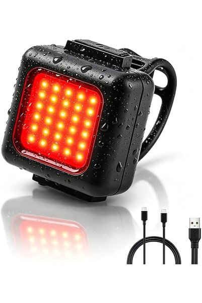 GENERAL Bike Lights Set, Rechargeable Bicycle Lights Front and Rear, 6 Light ...