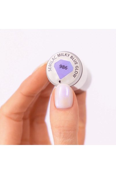 Semilac 986 Γαλακτερό Μπλε Λάμψη 7ml
