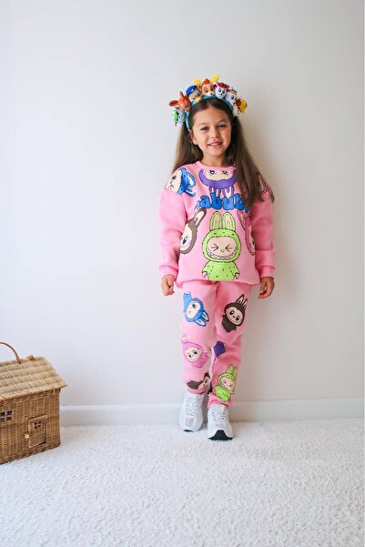 Kız Çocuk Labubu Desen Tasarımlı ALT & ÜST TAKIM Pijama