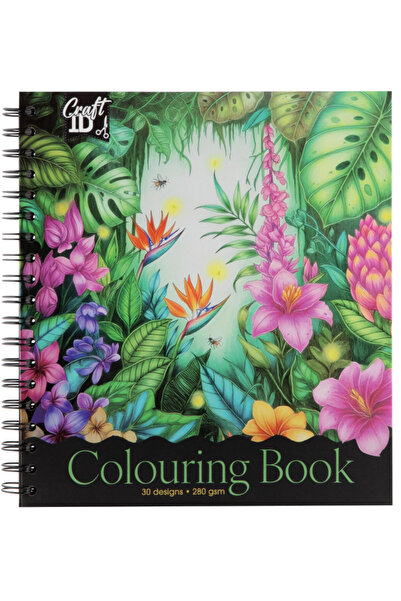 CraftID Крафт ID книжка за оцветяване с 30 дизайна Цветя (CR5027/GE)