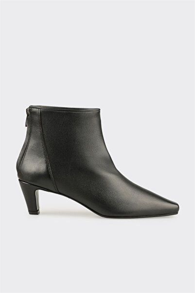 Elle Shoes Siyah Deri Kadın Klasik Bot