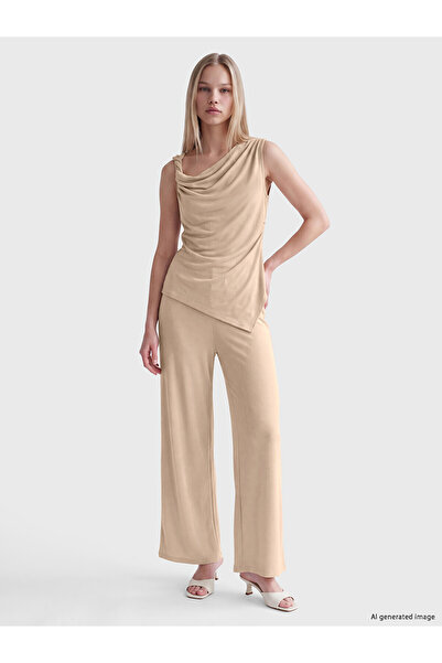 LC Waikiki Two Mt Shop Quality Lcw Vision Beige Plain Standard & Regular Wome...