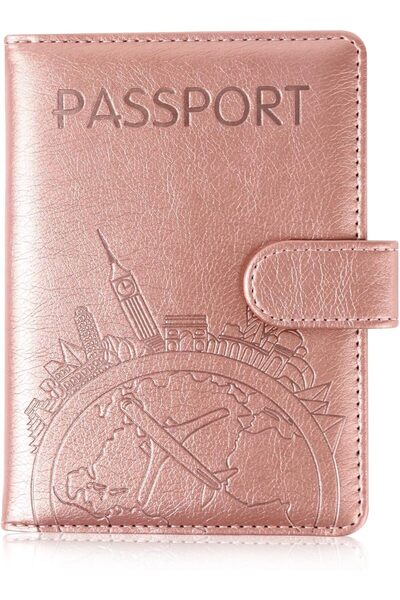 Generic Passport Holder and Card Slot Combo RFID Blocking Leather Family Trav...