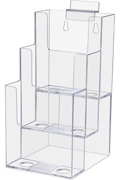 Generic Marketing Holders 4 Pack Slatwall Brochure Holder for 4" Ads Multi Po...
