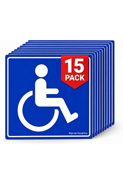 Generic SouqHive Handicap 2 Pack 6x6 Inch Sign Sticker Disabled Wheelchair Sy...