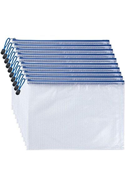 Generic 10 قطع حقائب ملفات بسحاب، حقائب تخزين مستندات بسحاب، حقائب مستندات مك...