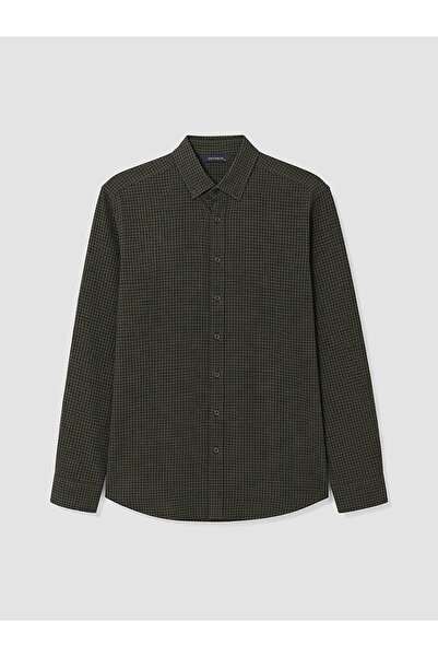 LC Waikiki Nevavm with Difference Southblue Khaki Flannel Plaid Standard & Re...